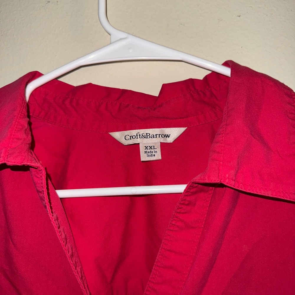 Red button up - Picture 3 of 4